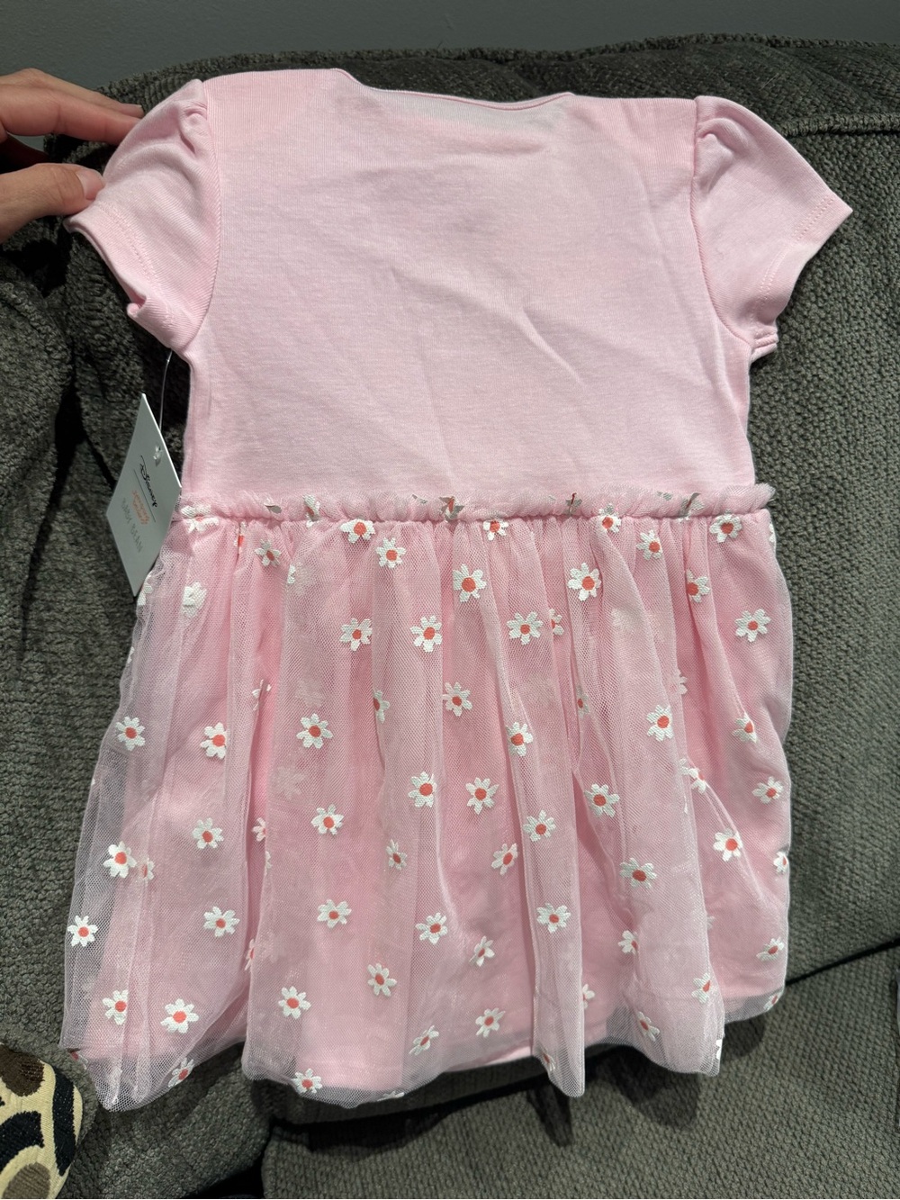 24 Month Minnie Mouse Pink Tulle Dress - Floral Appliqué - Picture 2 of 2